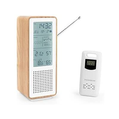 Altavoz Thomson con estación meteorológica y radio FM WS102TWH Altavoz Thomson con estación meteorológica y radio FM WS102TWH