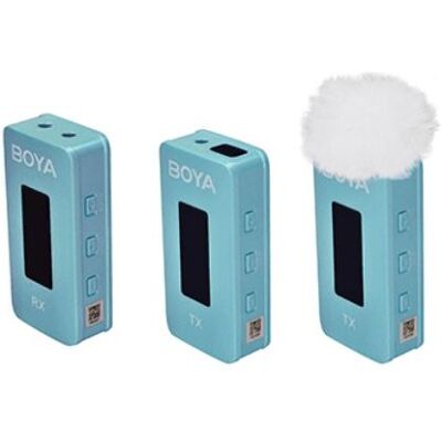 Micrófono inalámbrico BOYA BY-XM6-K2 de 2,4 GHz (1xRX y 2xTX) con estuche de carga Azul Micrófono inalámbrico BOYA BY-XM6-K2 de 2,4 GHz (1xRX y 2xTX) con estuche de carga Azul