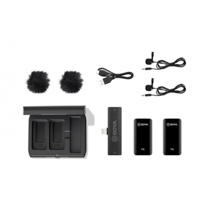Micrófono inalámbrico Boya XM6-K4 para iOS, compacto, 2.4GHz, 7h Micrófono inalámbrico Boya XM6-K4 para iOS, compacto, 2.4GHz, 7h