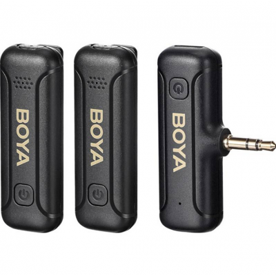 Microfono Inalámbrico Doble Jack 3.5MM Boya Plug Play Microfono Inalámbrico Doble Jack 3.5MM Boya Plug Play