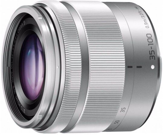 Objetivo Panasonic Lumix G Vario 35-100MM F4.0-5.6 ASPH Mega OIS plata