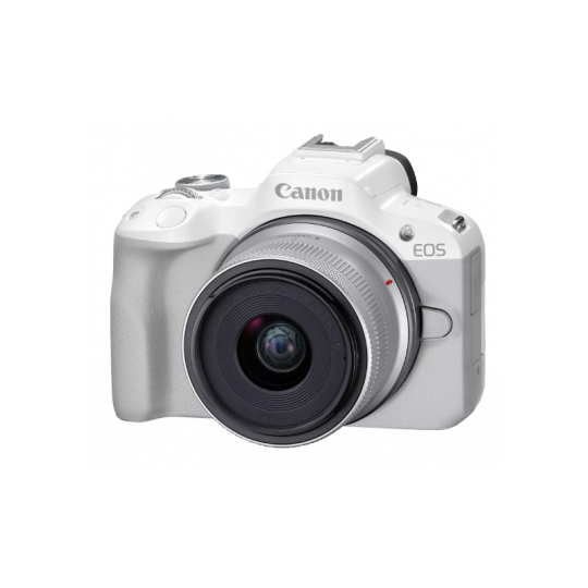 Canon EOS R50 + RF-S 18-45mm F4.5-6.3 IS STM Blanco