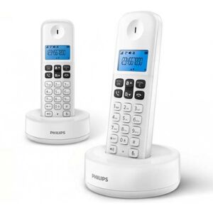 Teléfono inalámbrico Philips DUO D1612 Blanco