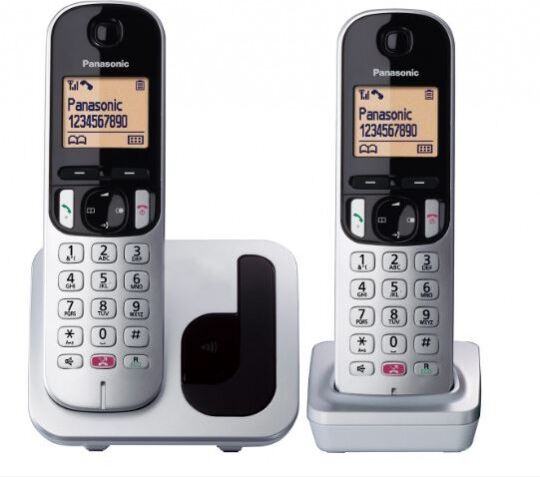 Teléfono inalámbrico Panasonic Duo KX-TGC252SPS Plata