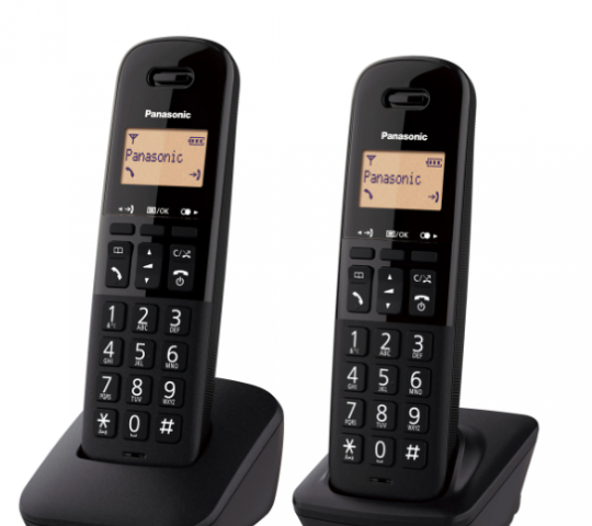 Teléfono inalámbrico Duo Panasonic KXTGB612SPB Negro