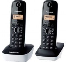 Panasonic Telefono inalámbrico Panasonic KX-TG1612 DUO Blanco Panasonic Telefono inalámbrico Panasonic KX-TG1612 DUO Blanco