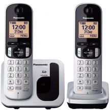 Panasonic Teléfono inalámbrico digital Panasonic KXTGB212SPS Duo plata y negro Panasonic Teléfono inalámbrico digital Panasonic KXTGB212SPS Duo plata y negro