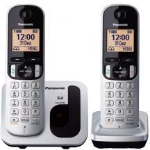 Panasonic Teléfono inalámbrico digital Panasonic KXTGB212SPS Duo plata y negro