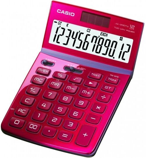 Calculadora Casio JW200TW rojo