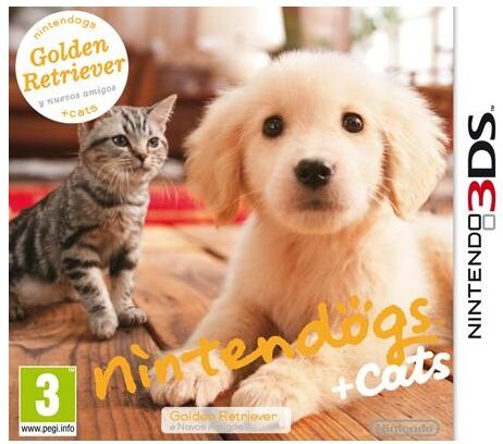 Juego Nintendo 3DS Golden Retriever Nintendogs + Cats