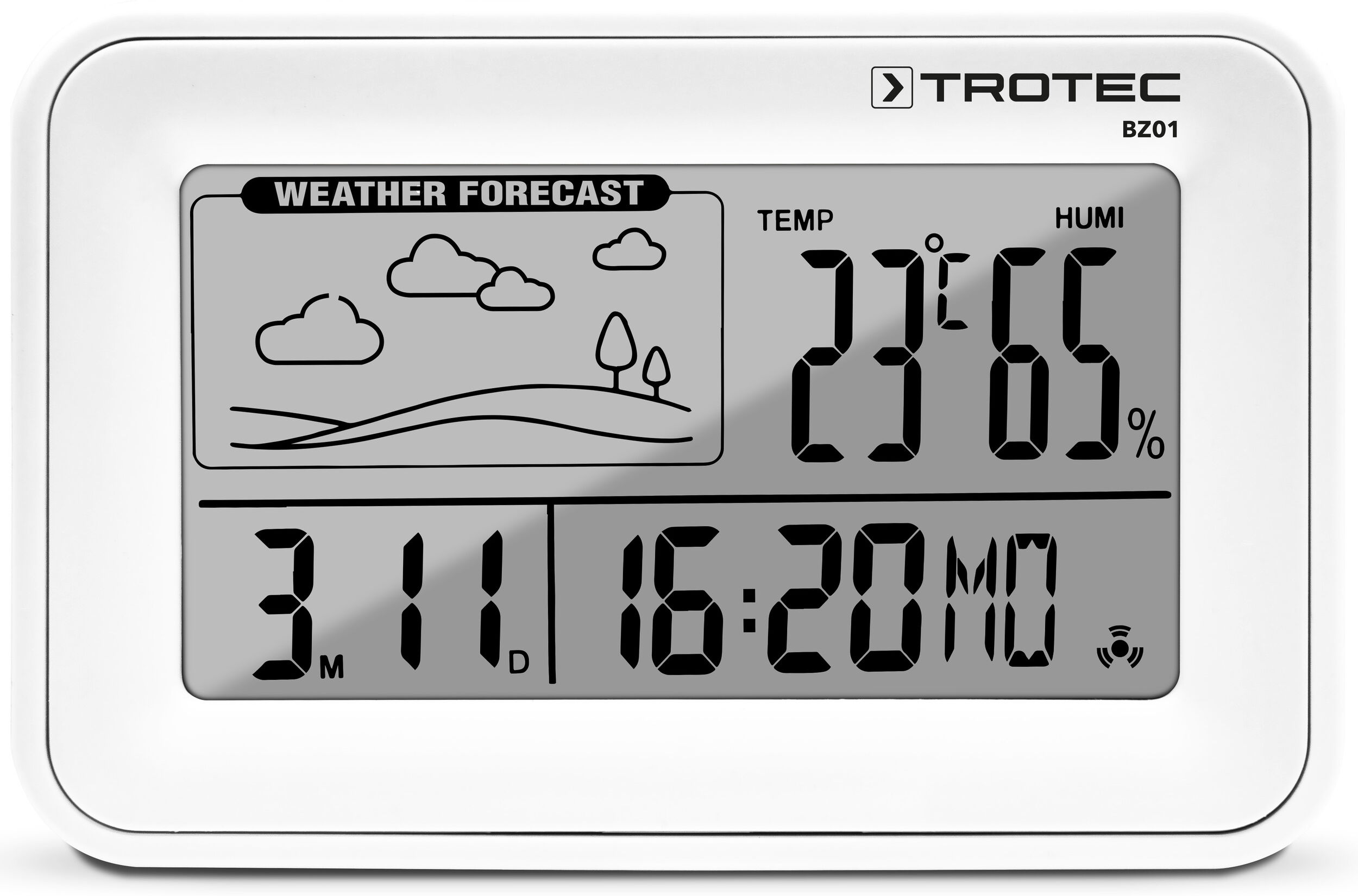 Trotec Despertador digital con estación meteorológica BZ01