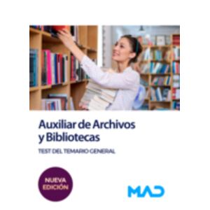 VV.AA. Auxiliar De Archivos Y Bibliotecas. Test Del Temario General