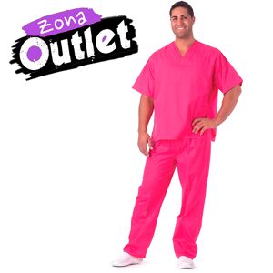 Casaca sanitario unisex cuello pico en color fuscia - ¡ÚLTIMAS UNIDADES!