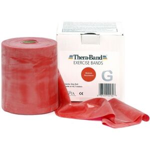 Thera Band 45.7 metros: Cintas de Látex de Resistencia Media - Color Rojo