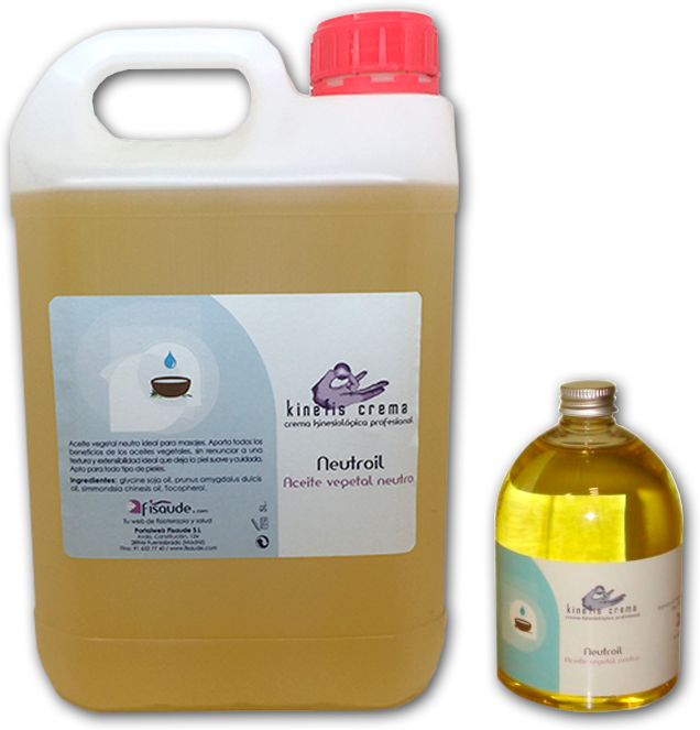 Aceite de Masaje Neutro (garrafa de 5 litros) + 1 Bote de Aceite de Masaje Neutro 500 ml de REGALO