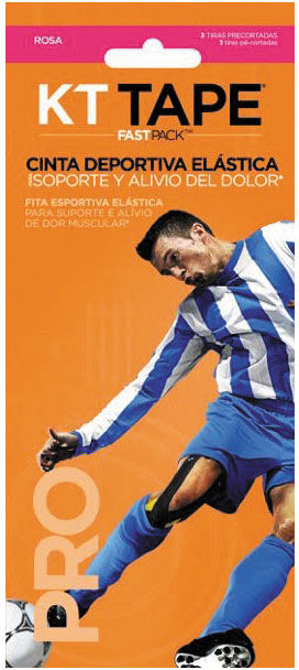 KT Tape Pro Sport Kinesiology Tape Fastpack de Máxima Calidad Sintético 3 Tiras de 25 cm, Color Rosa KT Tape Pro Sport Kinesiology Tape Fastpack de Máxima Calidad Sintético 3 Tiras de 25 cm, Color Rosa