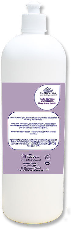 Leche de Masaje Kinefis Fluid 1 Litro: Ideal para masajes prolongados Leche de Masaje Kinefis Fluid 1 Litro: Ideal para masajes prolongados