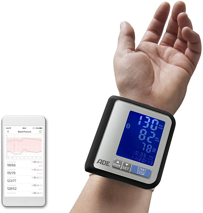 Monitor de Presión Arterial Inteligente de Muñeca ADE: Tensiometro con Gestión de datos en aplicación FITvigo Monitor de Presión Arterial Inteligente de Muñeca ADE: Tensiometro con Gestión de datos en aplicación FITvigo