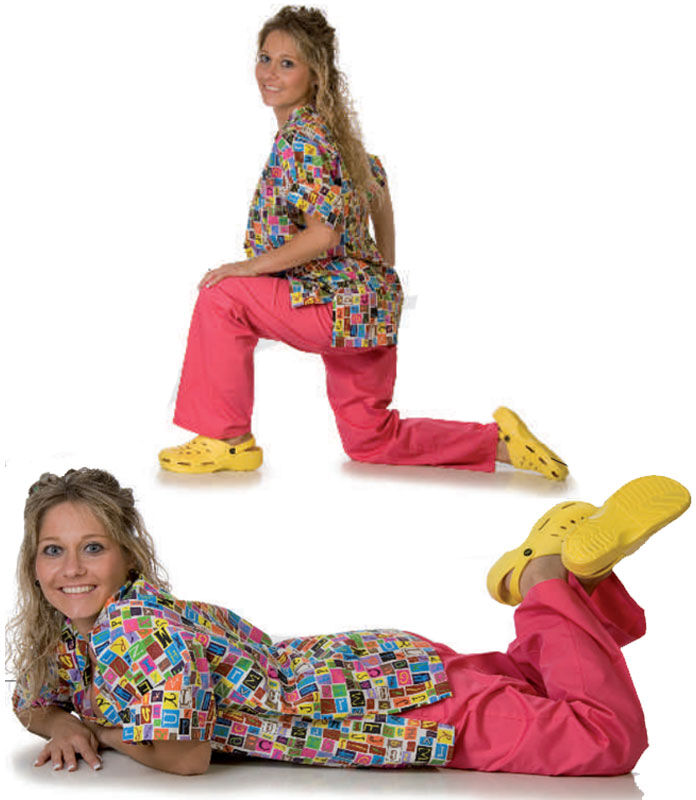 Pantalón Sanitario Unisex con Cintura Elástica, Bragueta de Cremallera, un Bolso Trasero, Color Rosa Fuscia Pantalón Sanitario Unisex con Cintura Elástica, Bragueta de Cremallera, un Bolso Trasero, Color Rosa Fuscia