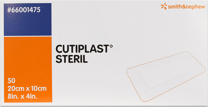 Cutiplast Steril 20 cm x 10 cm: Apósitos estériles (caja de 50 unidades) Cutiplast Steril 20 cm x 10 cm: Apósitos estériles (caja de 50 unidades)