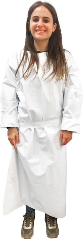 Bata de trabajo lavable e impermeable: Reutilizable durante 1 año, aguanta hasta 500 lavados (a menos de 60 grados) Bata de trabajo lavable e impermeable: Reutilizable durante 1 año, aguanta hasta 500 lavados (a menos de 60 grados)