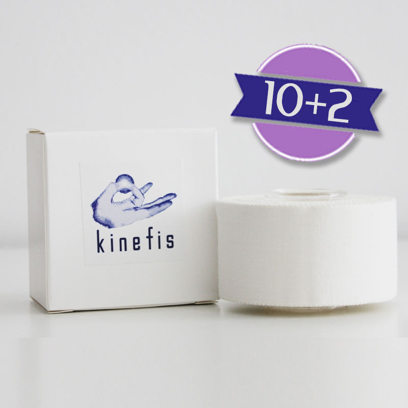 OFERTA 10+2: Tape Kinefis Excellent color Blanco 3,75 cm x 10 m OFERTA 10+2: Tape Kinefis Excellent color Blanco 3,75 cm x 10 m