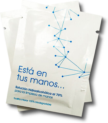 Toallita desinfectante impregnada en solución hidroalcohólica al 70% (caja de 100 unidades) Toallita desinfectante impregnada en solución hidroalcohólica al 70% (caja de 100 unidades)