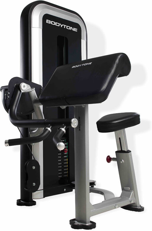 Máquina Profesional Bíceps Sentado Evolution Series Bodytone: Carga de 71 kg en placas Máquina Profesional Bíceps Sentado Evolution Series Bodytone: Carga de 71 kg en placas