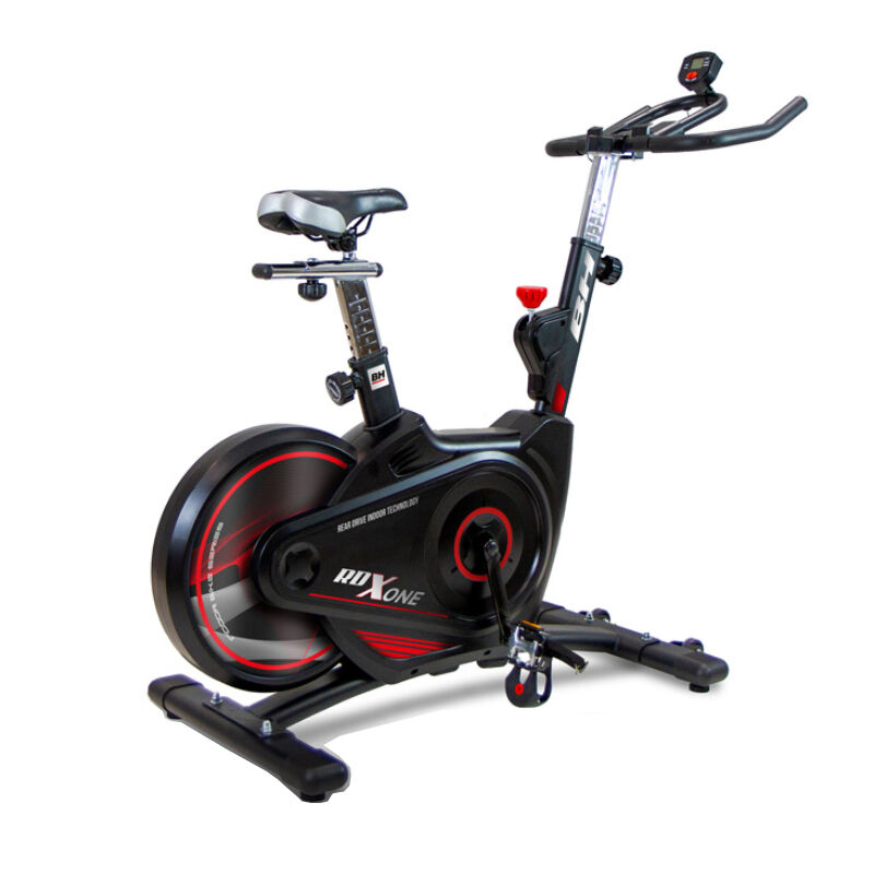 Bicicleta de spinning BH Fitness RDX One: Con volante trasero, freno magnético y multiajustes para entrenar en la mejor posición