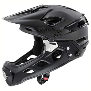 UVEX jakkyl hde 2.0 BOA, casco MTB seguro unisex, ajuste óptimo, mentonera desmontable, black matt, 52-57 cm
