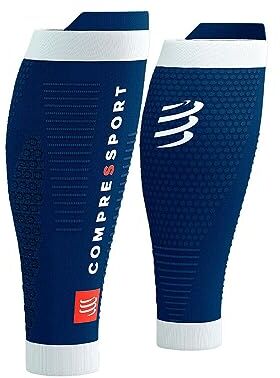 COMPRESSPORT R2 3.0 Ropa de compresión, Adultos Unisex, Estate Blue/White (Multicolor), 38-42 cm