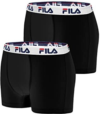 Fila Calzoncillos Hombre Boxer Algodón, Ropa Interior Hombre, Stretch, Cómodo (Lote de 2)