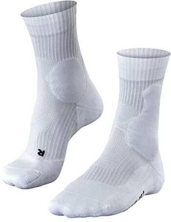 Falke TE2 M SO algodón anti-ampollas 1 par, Calcetines de tenis Hombre, Blanco (White 2000), 42/43 EU