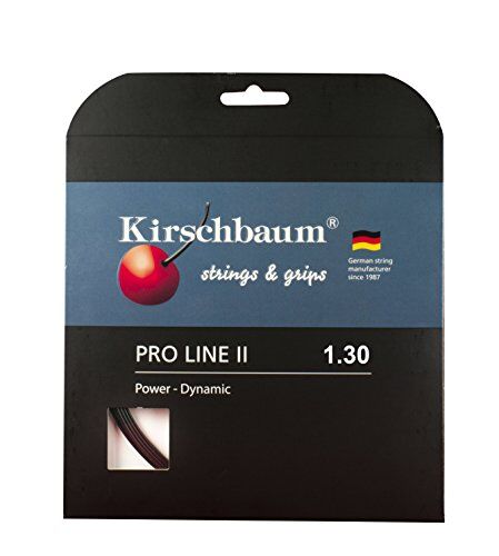Kirschbaum Set Pro Line II - Cuerdas para Raquetas de Tenis (1,15 mm, Calibre 18 l), Color Negro
