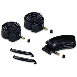 hauck Kit de Reparación de Neumáticos para Silla de Paseo de 3 Ruedas, 2 x 16" Camara de Aire + 1 x 12", Cámara de Aire Neumaticos 12 Pulgadas, incl. Elevador, Negro