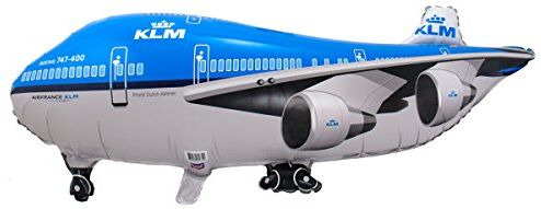 Folat- KLM Globo de Papel avión-95x45 cm, Color Azul, Costumes (61630)