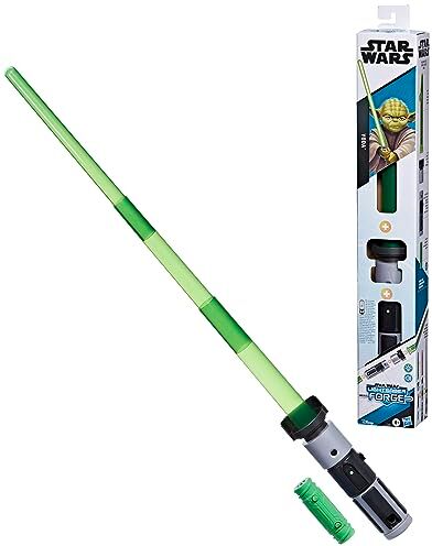 Star Wars Lightsaber Forge, Yoda, Sable de luz electrónico Personalizable Verde, Juguetes niños y niñas