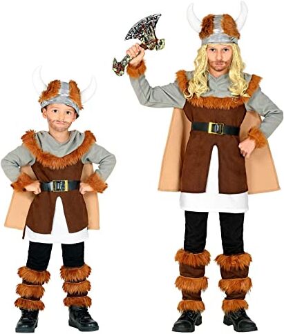 WIDMANN VIKING" (tunic with belt and cape, boot tops, helmet) - (104 cm / 2-3 Years)