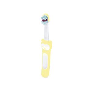 MAM Intrucciones en lengua extranjera - Mam Baby'S Brush - Cepillo de dientes con anillo de seguridad, 6 meses, verde
