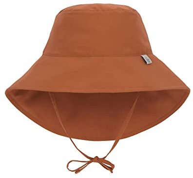 LÄSSIG bebé niños sombrero de pescador con protección para el cuello, transpirable protección UV 80/protección solar, óxido, 3-6 meses, tamaño: 43/45