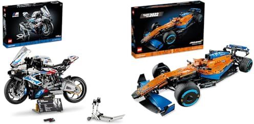 Lego 42130 Technic BMW M 1000 RR, Motos a Escala, Regalo Original Coleccionable & 42141 Technic Coche de Carreras McLaren Formula 1, Maqueta de Construcción para Adultos