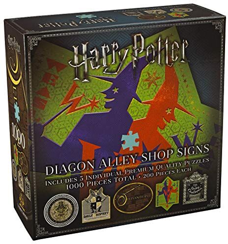 The Noble Collection Harry Potter - Caja de 5 Puzzles de 200 Piezas de Tiendas del Callejón Diagón