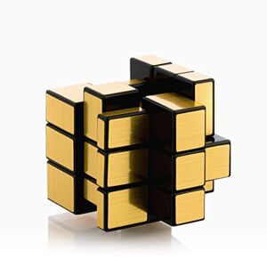 InnovaGoods® Cubo de rubik mágico 3D, cubo de rubik 3x3, rubik cube compacto , juguete educativo divertido, cubo rubik 3x3 para reducir estrés y ejercitar el cerebro, Color Dorado