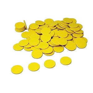WISSNER Fichas de juego amarillas (100 piezas) de RE-Plastic®   Fichas contadoras Fichas marcadoras ø 25 mm