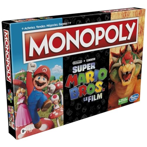 Hasbro Gaming Monopoly: edititon Film Super Mario Bros, Juego de Mesa para niños, Incluye pión Bowser