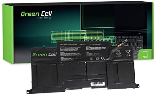 Green Cell C22-UX31 - Batería para portátil ASUS ZenBook UX31 UX31A UX31E UX31LA (polímero de Litio, 6200 mAh, 7,4 V), Color Negro