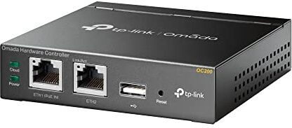 TP-Link Omada - Controlador Cloud (Gestión Centralizada para Todas EAPs Omada, No Extra Coste, PoE de Suministro eléctrico, Puerto de USB (OC200)) Negro