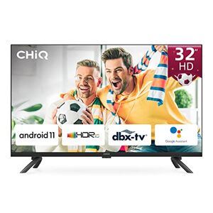 CHiQ L32G7L, Smart TV 32" (80cm), TV con Android 11, Frameless TV, Netflix, Prime Video, Youtube, HDR10, 2.4/5G Wi-Fi, Bluetooth5.0, Chromecast, Google Assistant, DVB-T/T2/S2