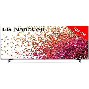 LG TV LED 43" - LG 43NANO756PR, 4K UHD, NanoCell, SmartTV webOS 6.0, 4K Quad Core, Wi-Fi, AI Sound, Azul Ceniza