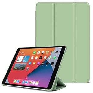 Saorzon Funda Ligera para iPad de 10,2 Pulgadas (9/8/7ª generación) a Prueba de Golpes y caídas con función de Soporte y Auto sueño/Guardia, Verde